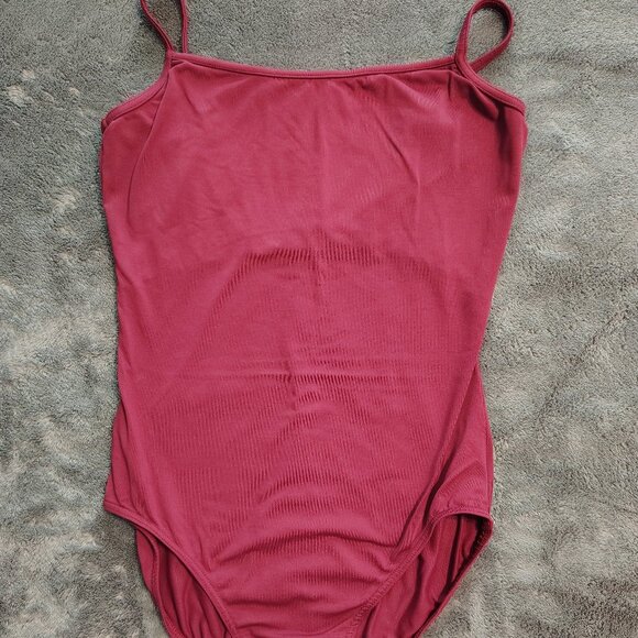Bloch Women's Essential Camisole Leotard - Burgundy - L - Picture 1 of 3